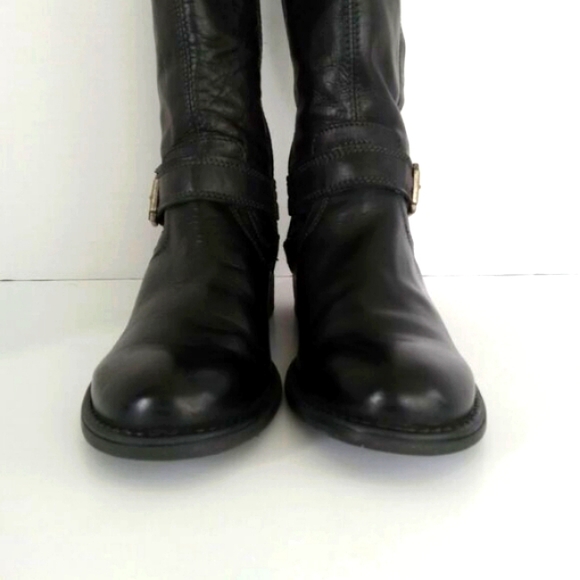 ERIC MICHAEL Montana Black Leather Knee High Boot Womens Size 7 - Picture 5 of 15